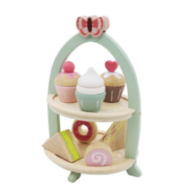 Wooden High Tea Cake Stand Play Set