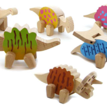 Wooden Dinosaur Toys 6pc Set ToysA2Z.com.au