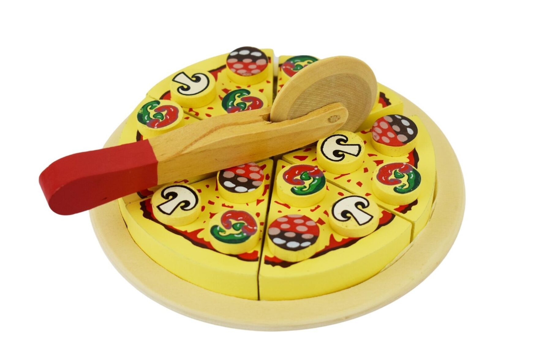WOODEN PIZZA WITH CUTTER